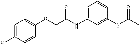 N-[3-(acetylamino)phenyl]-2-(4-chlorophenoxy)propanamide Struktur