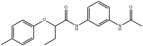 N-[3-(acetylamino)phenyl]-2-(4-methylphenoxy)butanamide Struktur