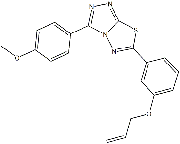 6-[3-(allyloxy)phenyl]-3-(4-methoxyphenyl)[1,2,4]triazolo[3,4-b][1,3,4]thiadiazole Struktur