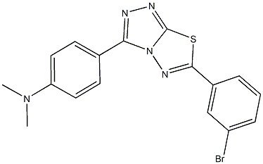 N-{4-[6-(3-bromophenyl)[1,2,4]triazolo[3,4-b][1,3,4]thiadiazol-3-yl]phenyl}-N,N-dimethylamine 化学構造式