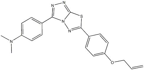 4-{6-[4-(allyloxy)phenyl][1,2,4]triazolo[3,4-b][1,3,4]thiadiazol-3-yl}-N,N-dimethylaniline Struktur