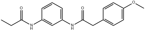 N-(3-{[2-(4-methoxyphenyl)acetyl]amino}phenyl)propanamide 结构式