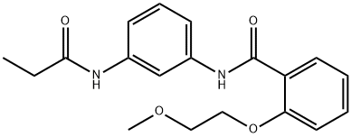 2-(2-methoxyethoxy)-N-[3-(propionylamino)phenyl]benzamide,925599-54-8,结构式