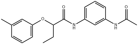 N-[3-(acetylamino)phenyl]-2-(3-methylphenoxy)butanamide Structure