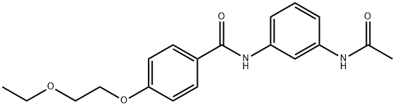N-[3-(acetylamino)phenyl]-4-(2-ethoxyethoxy)benzamide Struktur