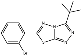 6-(2-bromophenyl)-3-tert-butyl[1,2,4]triazolo[3,4-b][1,3,4]thiadiazole Structure