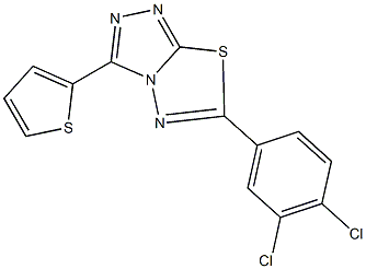 6-(3,4-dichlorophenyl)-3-(2-thienyl)[1,2,4]triazolo[3,4-b][1,3,4]thiadiazole Struktur