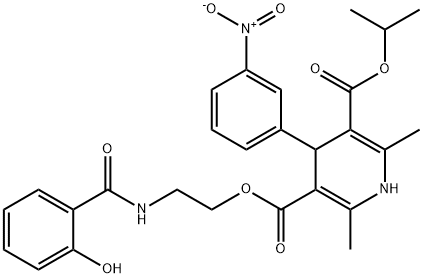92565-46-3 3-{2-[(2-hydroxybenzoyl)amino]ethyl} 5-isopropyl 4-{3-nitrophenyl}-2,6-dimethyl-1,4-dihydro-3,5-pyridinedicarboxylate