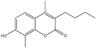 3-butyl-7-hydroxy-4,8-dimethyl-2H-chromen-2-one Structure