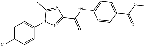 methyl 4-({[1-(4-chlorophenyl)-5-methyl-1H-1,2,4-triazol-3-yl]carbonyl}amino)benzoate Struktur