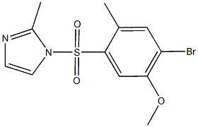 2-bromo-4-methyl-5-[(2-methyl-1H-imidazol-1-yl)sulfonyl]phenyl methyl ether,927636-55-3,结构式