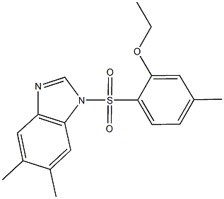 2-[(5,6-dimethyl-1H-benzimidazol-1-yl)sulfonyl]-5-methylphenyl ethyl ether Structure