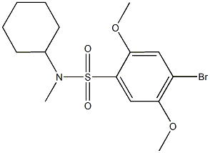 4-bromo-N-cyclohexyl-2,5-dimethoxy-N-methylbenzenesulfonamide 结构式