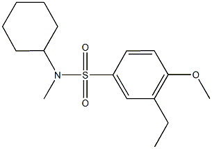 N-cyclohexyl-3-ethyl-4-methoxy-N-methylbenzenesulfonamide Struktur