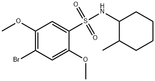 4-bromo-2,5-dimethoxy-N-(2-methylcyclohexyl)benzenesulfonamide,927636-62-2,结构式