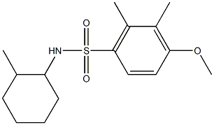 4-methoxy-2,3-dimethyl-N-(2-methylcyclohexyl)benzenesulfonamide 化学構造式