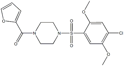 927636-71-3 1-[(4-chloro-2,5-dimethoxyphenyl)sulfonyl]-4-(2-furoyl)piperazine