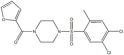 1-[(4,5-dichloro-2-methylphenyl)sulfonyl]-4-(2-furoyl)piperazine Struktur