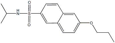 N-isopropyl-6-propoxy-2-naphthalenesulfonamide,927636-74-6,结构式