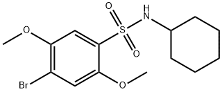 4-bromo-N-cyclohexyl-2,5-dimethoxybenzenesulfonamide 化学構造式