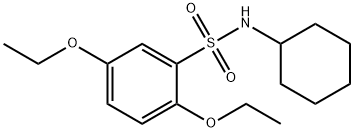 N-cyclohexyl-2,5-diethoxybenzenesulfonamide Struktur