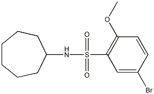 5-bromo-N-cycloheptyl-2-methoxybenzenesulfonamide Structure