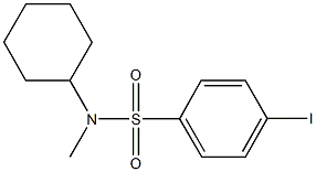 N-cyclohexyl-4-iodo-N-methylbenzenesulfonamide 结构式