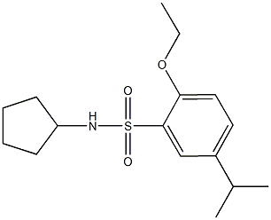N-cyclopentyl-2-ethoxy-5-isopropylbenzenesulfonamide 化学構造式