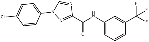 1-(4-chlorophenyl)-N-[3-(trifluoromethyl)phenyl]-1H-1,2,4-triazole-3-carboxamide 结构式