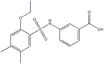 3-{[(2-ethoxy-4,5-dimethylphenyl)sulfonyl]amino}benzoic acid Structure