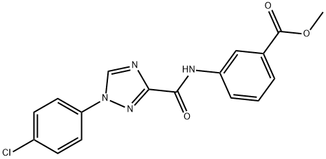 methyl 3-({[1-(4-chlorophenyl)-1H-1,2,4-triazol-3-yl]carbonyl}amino)benzoate Structure