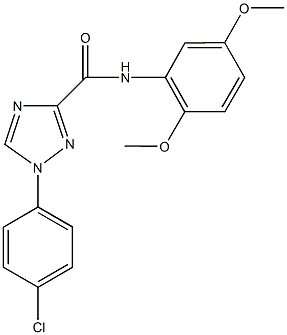 1-(4-chlorophenyl)-N-(2,5-dimethoxyphenyl)-1H-1,2,4-triazole-3-carboxamide,927637-07-8,结构式