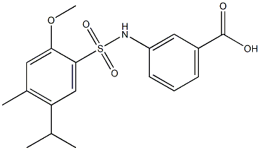3-{[(5-isopropyl-2-methoxy-4-methylphenyl)sulfonyl]amino}benzoic acid Structure
