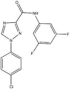1-(4-chlorophenyl)-N-(3,5-difluorophenyl)-1H-1,2,4-triazole-3-carboxamide 结构式