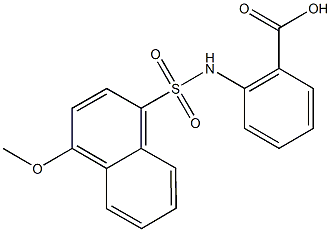 2-{[(4-methoxy-1-naphthyl)sulfonyl]amino}benzoic acid 结构式