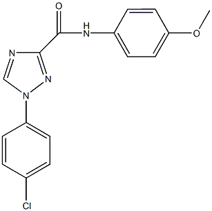 1-(4-chlorophenyl)-N-(4-methoxyphenyl)-1H-1,2,4-triazole-3-carboxamide 结构式