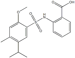 2-{[(5-isopropyl-2-methoxy-4-methylphenyl)sulfonyl]amino}benzoic acid Structure