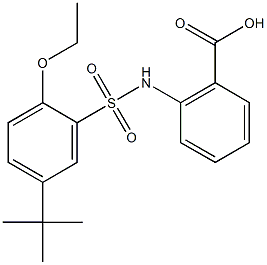 2-{[(5-tert-butyl-2-ethoxyphenyl)sulfonyl]amino}benzoic acid,927637-33-0,结构式