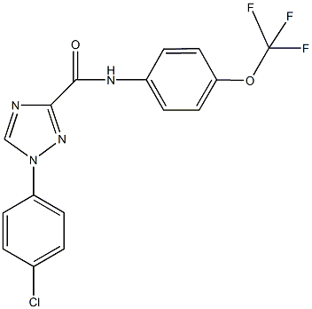 1-(4-chlorophenyl)-N-[4-(trifluoromethoxy)phenyl]-1H-1,2,4-triazole-3-carboxamide 化学構造式