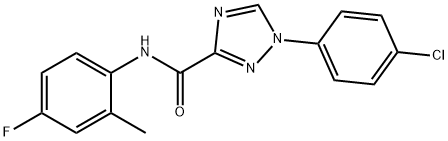 1-(4-chlorophenyl)-N-(4-fluoro-2-methylphenyl)-1H-1,2,4-triazole-3-carboxamide,927637-36-3,结构式