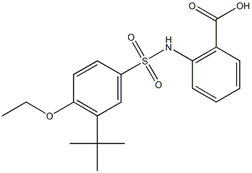2-{[(3-tert-butyl-4-ethoxyphenyl)sulfonyl]amino}benzoic acid Struktur