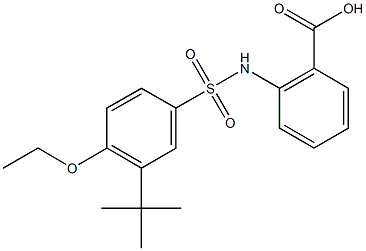 2-{[(3-tert-butyl-4-ethoxyphenyl)sulfonyl]amino}benzoic acid Structure