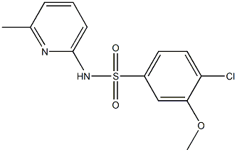 4-chloro-3-methoxy-N-(6-methyl-2-pyridinyl)benzenesulfonamide,927637-43-2,结构式