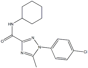1-(4-chlorophenyl)-N-cyclohexyl-5-methyl-1H-1,2,4-triazole-3-carboxamide,927637-54-5,结构式