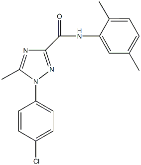 1-(4-chlorophenyl)-N-(2,5-dimethylphenyl)-5-methyl-1H-1,2,4-triazole-3-carboxamide,927637-56-7,结构式