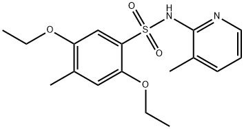 2,5-diethoxy-4-methyl-N-(3-methyl-2-pyridinyl)benzenesulfonamide Structure