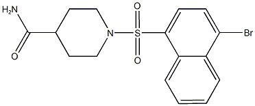 1-[(4-bromo-1-naphthyl)sulfonyl]-4-piperidinecarboxamide,927637-71-6,结构式