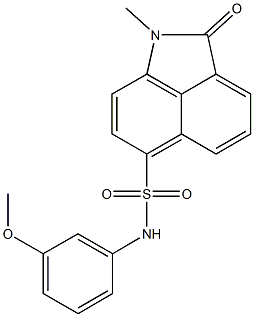 N-(3-methoxyphenyl)-1-methyl-2-oxo-1,2-dihydrobenzo[cd]indole-6-sulfonamide,927637-72-7,结构式