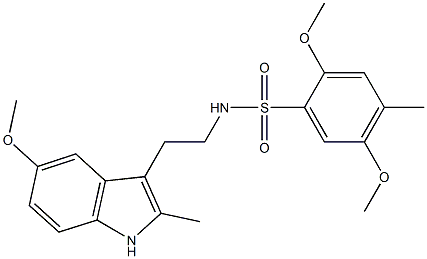 2,5-dimethoxy-N-[2-(5-methoxy-2-methyl-1H-indol-3-yl)ethyl]-4-methylbenzenesulfonamide Structure