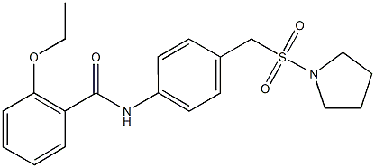 2-ethoxy-N-{4-[(1-pyrrolidinylsulfonyl)methyl]phenyl}benzamide 结构式